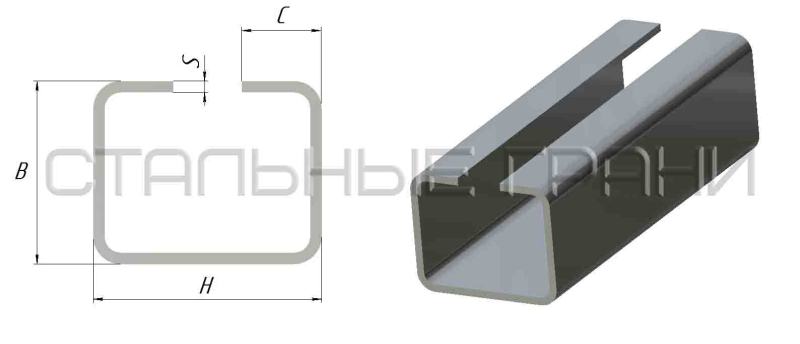 Чертеж дорожной стойки СД-3 от производителя С-100*80*35*5