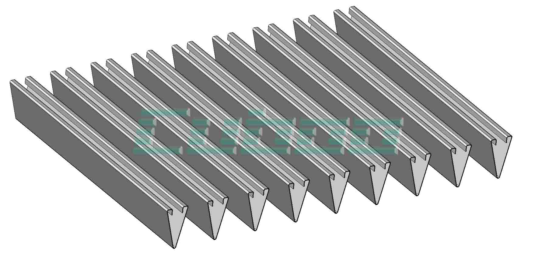 Схема установки реечного потолка кубообразных ламелей
